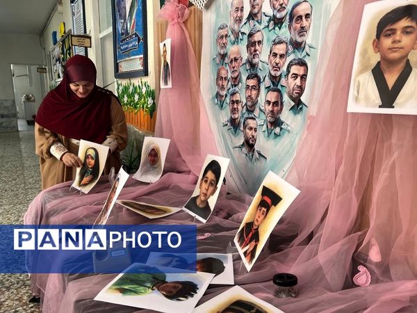 یادبود شهادت دانش‌آموزان شهید جنگ تحمیلی ۱۲ روزه در دبستان المهدی ناحیه 2 کرج 