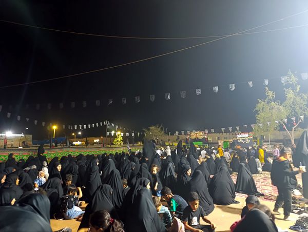  مراسم تشییع نمادین حضرت زهرا (س) با حضور گسترده مردم بوموسی