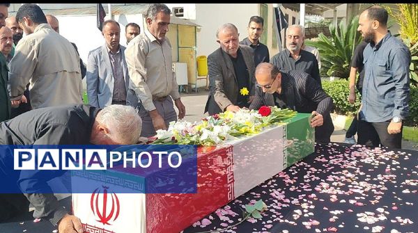 تشییع پیکر مطهر شهید گمنام میهن در مدارس لنگرود 