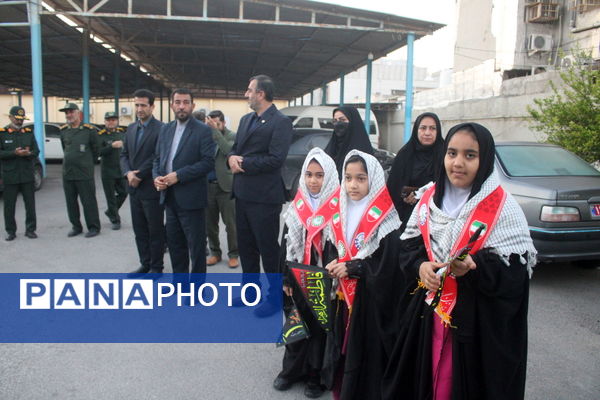 مراسم استقبال از شهید گمنام در اداره‌کل آموزش و پرورش استان بوشهر