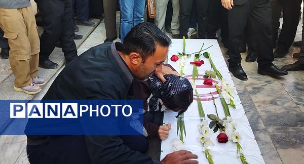 تشییع پیکر جانباز شهید علی فتح آبادی در نیشابور 