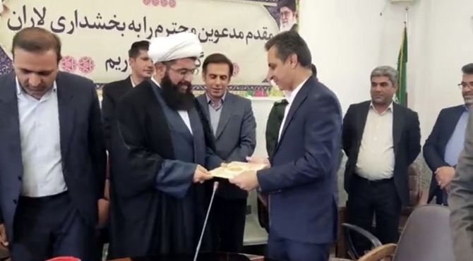 آیین معارفه بخشدار جدید لاران برگزار شد