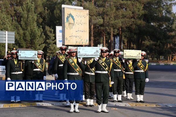 آیین استقبال از پیکرهای مطهر شهدای گمنام در بهشت معصومه(س)