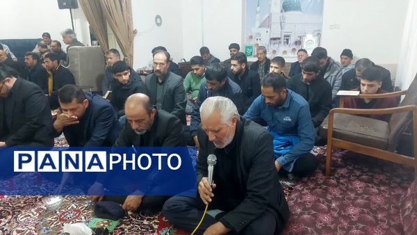مراسم دعا ندبه هم زمان با ایام فاطمیه در شهرستان خلیل‌آباد