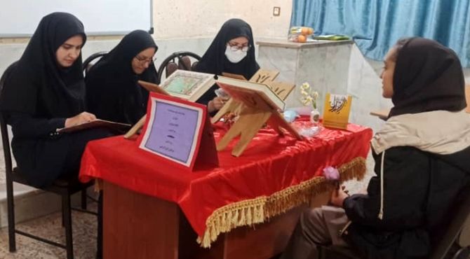 حضور پرشور دانش‌آموزان در مسابقات قرآنی کوهمره نودان