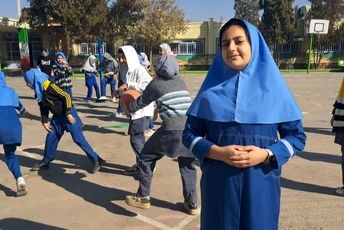 تمرین آمادگی برای زلزله در دبستان دخترانه ام البنین(س)