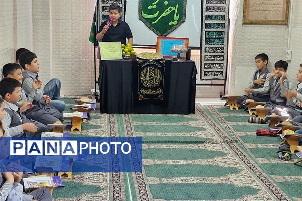 حضور پرشور دانش‌آموزان ناحیه دو شهرری در مراسم وفات حضرت معصومه (س) 