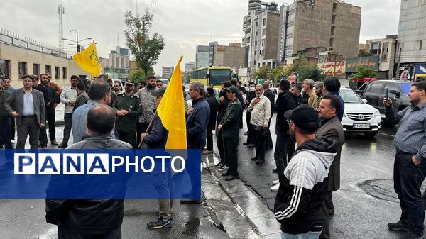 تجمع مردم کرج در محکومیت ترور رهبر مقاومت لبنان