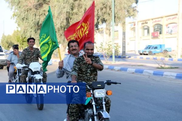 غبارروبی مقبره و مزار شهدای گمنام در شهرستان بندرخمیر