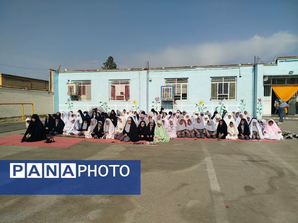 نماز باران در دبستان دخترانه حضرت مریم(س) شهرستان سرخس