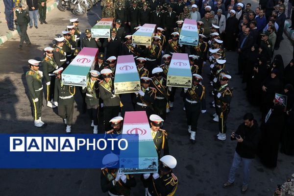 آیین استقبال از پیکرهای مطهر شهدای گمنام در بهشت معصومه(س)