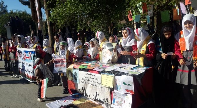 حضور پرشور مردم آبدانان در راهپیمایی یوم الله ۱۳ آبان 