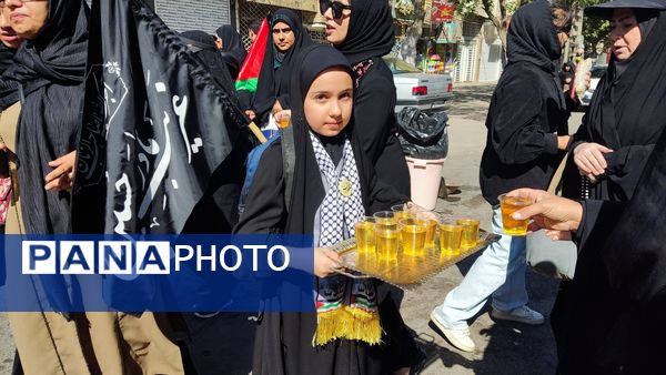 جاماندگان اربعین حسینی در  راهپیمایی حرم تا حرم نیشابور 