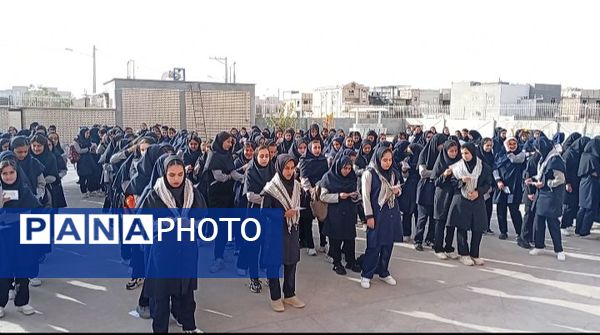 مراسم زنگ مهر در دبیرستان مشکات