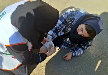 روایت پانا از تمرین مهارت های زلزله توسط دانش آموزان دبیرستان رادمنش