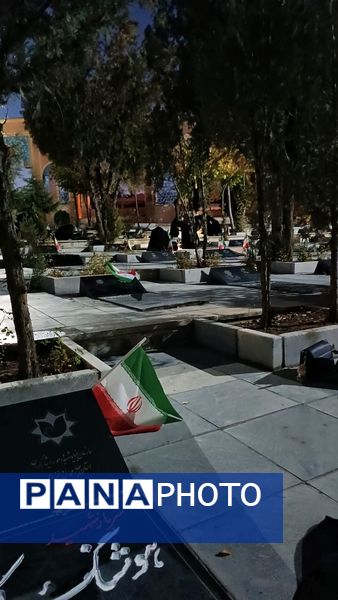 دختران شاهد فاطمه‌زهرا(س) در گلزار شهدا، قبور مطهر را به رنگ عشق آراستند