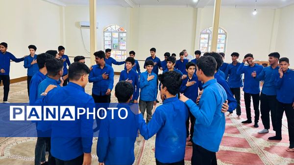 مراسم ایام فاطمیه در دبیرستان پسرانه امیرکبیر منطقه سندرک