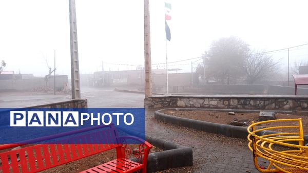 بارش اولین باران پاییزی در روستای بتو