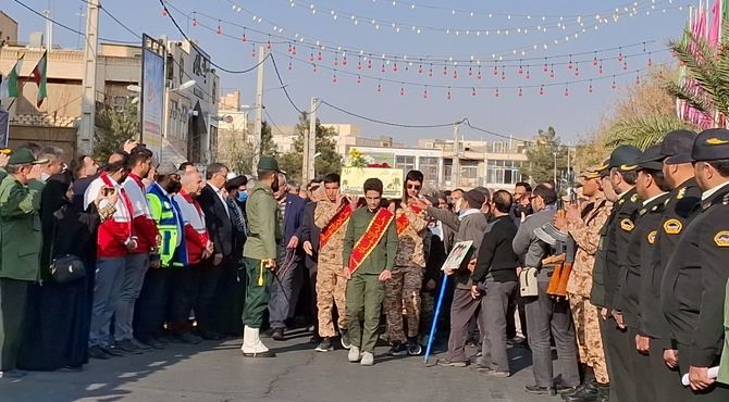 تشییع پیکر مطهر شهید گمنام در شهرستان گرمسار 