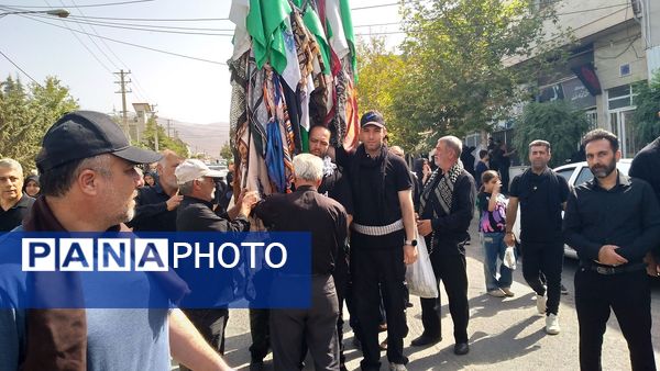 مردم روستای «هیو» در مراسم باشکوه عزاداری تاسوعا شرکت کردند