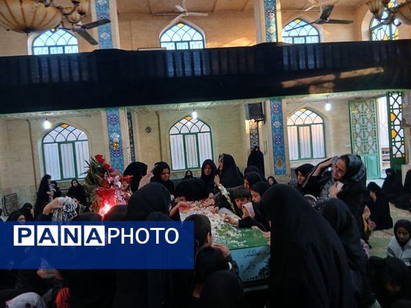 استقبال از شهید گمنام در مسجد امام حسین مجتبی (ع) محله سید میرزا