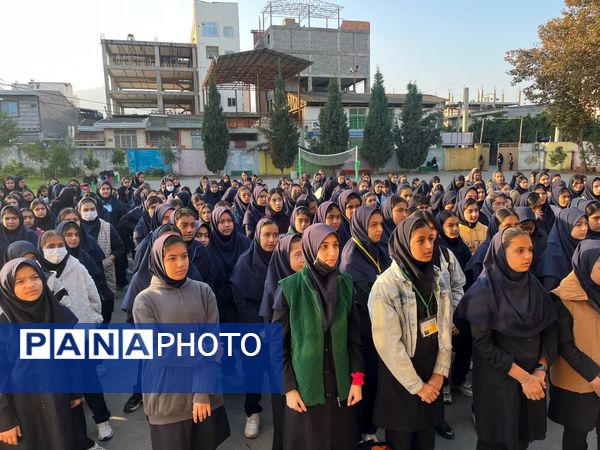 صبحگاه در مدرسه حضرت خدیجه (س) گرگان