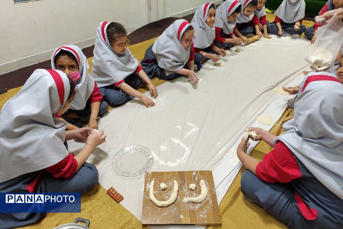 تجربه‌ای خوش‌مزه برای یادگیری الفبا در دبستان سارا شهرستان ملارد