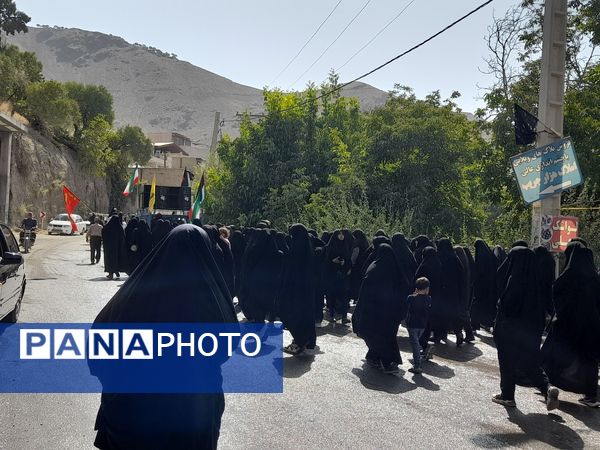 حضور حماسی مردم روستای مارکده در همایش جاماندگان اربعین حسینی