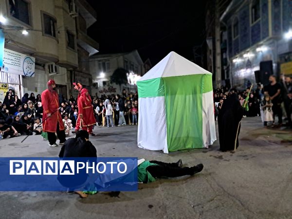 آیین خیمه سوزان در مسجد ابوالفضل قائمشهر