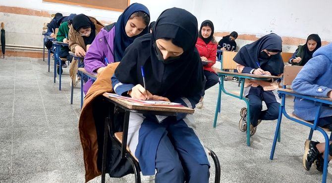 روایتی از تجربه امتحانات دی ماه در مدرسه خدیجه کبری نورآباد