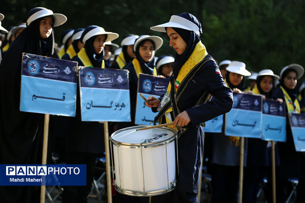 صبحگاه یازدهمین اردوی ملی اعضا و مربیان تشکیلات پیشتازان دختر کشور