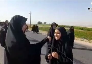 مراسم پیاده روی جاماندگان از شهرچادگان تا شهر زیارتی رزوه برگزار شد