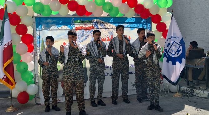 آیین تجدید میثاق دانش‌آموزان هنرستان امام حسن مجتبی (ع)