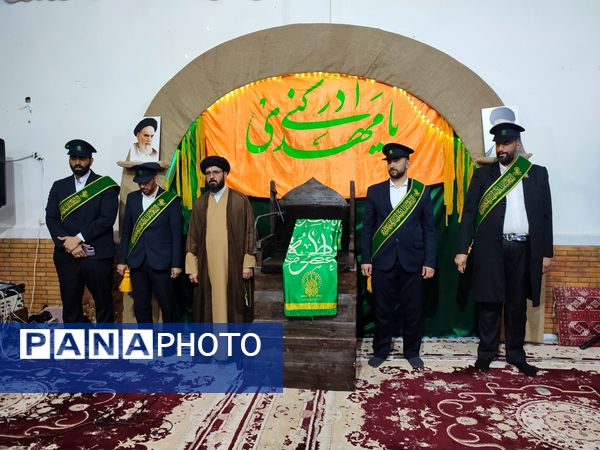 پرچم متبرک حضرت معصومه(س) بوموسی را عطر آگین کرد