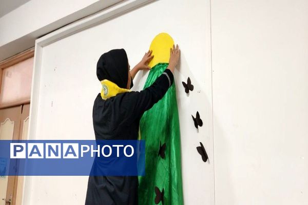 فضا سازی مدرسه شهید مجید دهنوی نیشابور به مناسبت ایام فاطمیه 