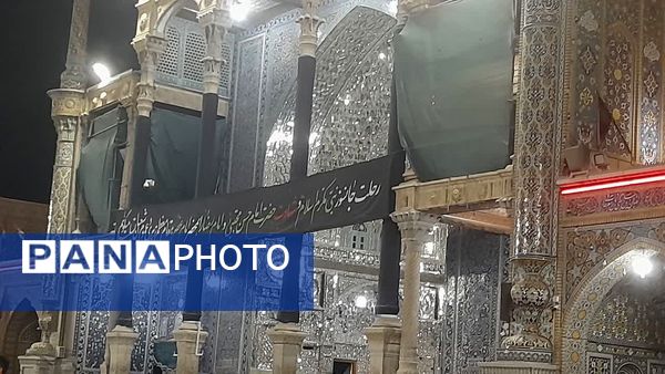 حرم حضرت معصومه(س) در شب شهادت برادر