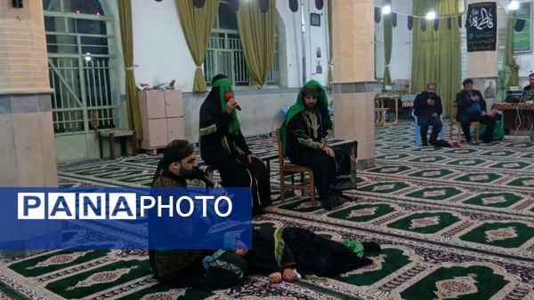 مراسم تعزیه خوانی شهادت حضرت عباس(ع) توسط ذاکرین دهستان شوراب صغیر