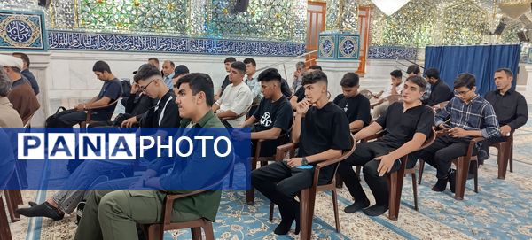 بدرقه دانش‌آموزان اعزامی به پیاده‌روی اربعین 