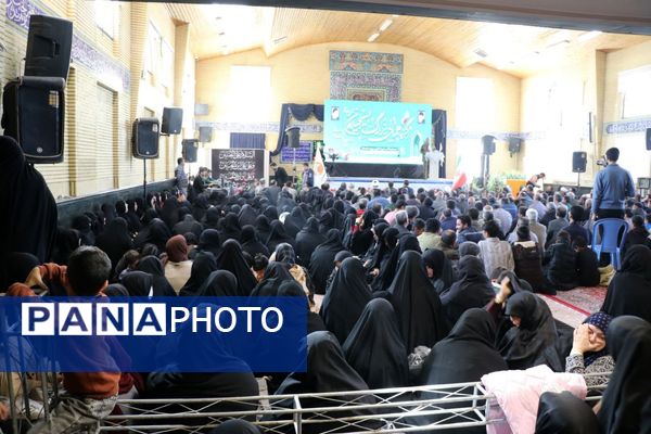 حضور پرشور بسیجیان شهرستان جاجرم در گردهمایی عظیم بسیجیان جاجرم، هم نوا با طنین نام شهید گمنام