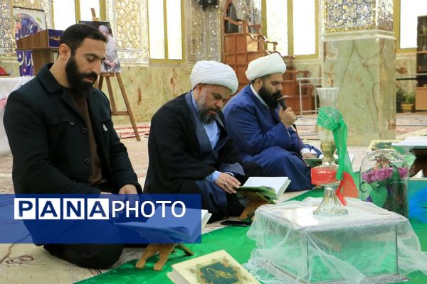 اقامه نماز جماعت مغرب و عشاء همراه با سفره افطاری ساده در حرم مطهر بی‌بی سکینه خاتون (سلام‌الله‌علیها)  ملارد در ایام ماه مبارک رمضان