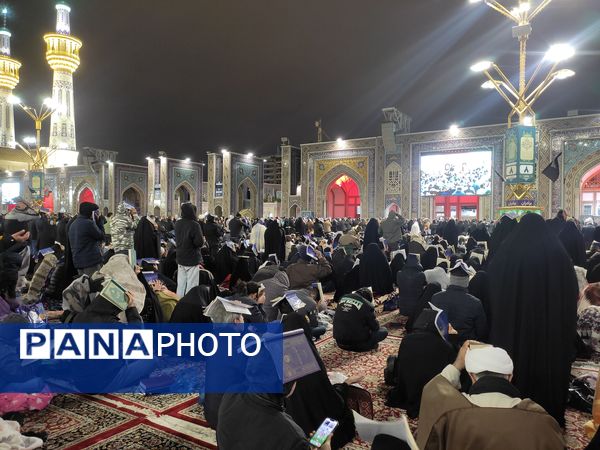 مراسم احیا در شب ۲۳ ماه رمضان در حرم مطهر رضوی 