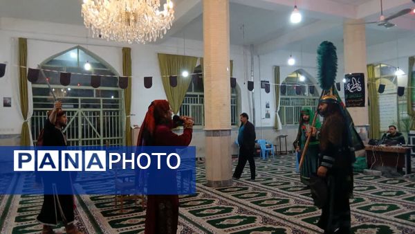 مراسم تعزیه خوانی شهادت حضرت عباس(ع) توسط ذاکرین دهستان شوراب صغیر