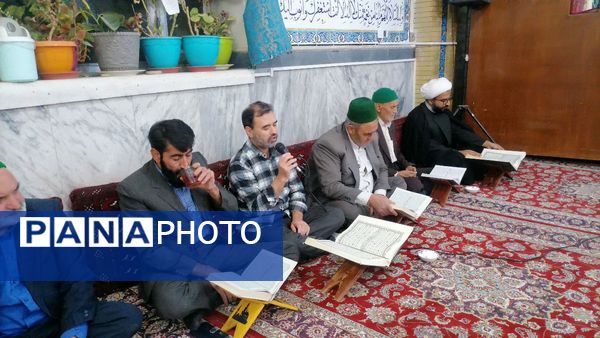 محفل انس با قرآن کریم در مسجد جامع شهر بار نیشابور 