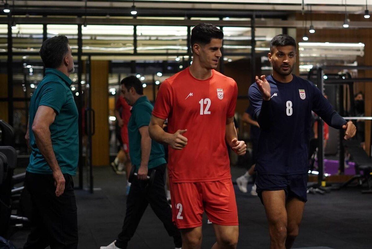 تمرین بدنی تیم ملی فوتبال در دوبی برگزار شد