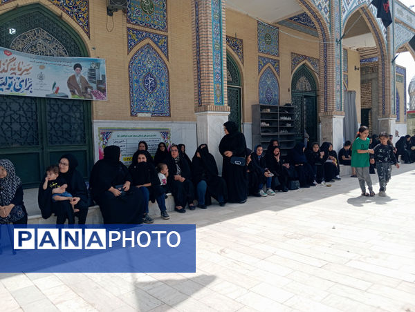 دسته عزاداری شهر جعفریه قم در سالروز شهادت امام جعفر صادق(ع)