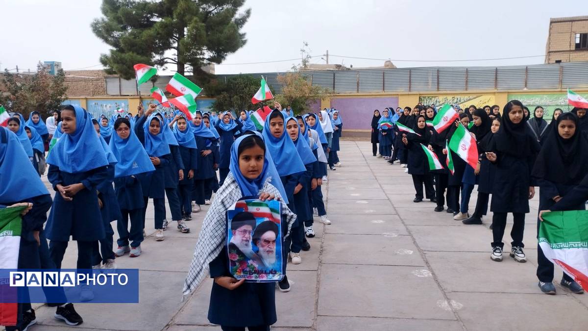 مراسم زنگ مهر در مدرسه فرهنگ خلیل آباد