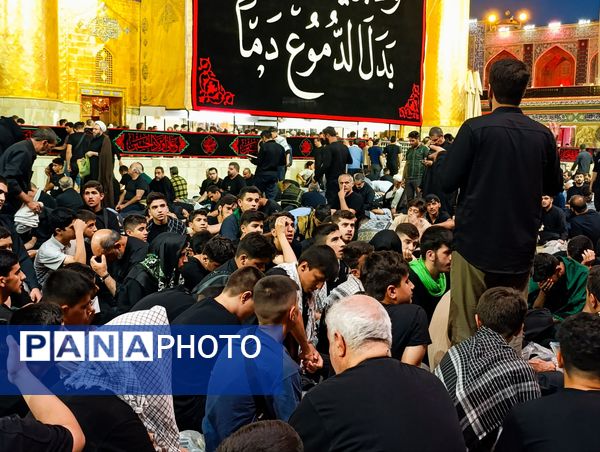 مراسم وداع کاروان فرستادگان امام رضا علیه السلام در نجف