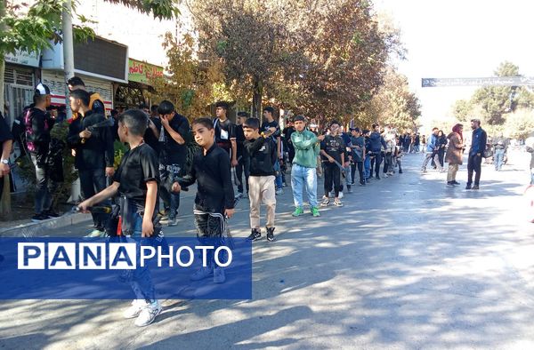 مراسم عزاداری شهادت حضرت فاطمه زهرا (س) در خیابان های نیشابور