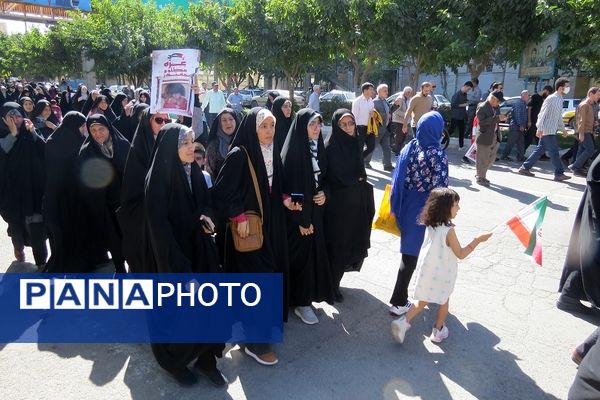 راهپیمایی سراسری محکومیت جنایات رژیم صهیونیستی شهرستان بجنورد