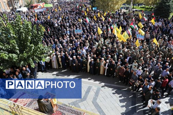 تجمع اعتراضی مردم ارومیه در محکومیت جنایات رژیم  صهیونیستی
